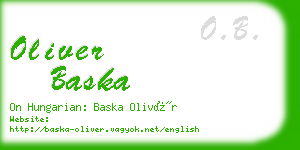 oliver baska business card